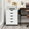 Versatile White MDF Filing Cabinet with 5 Drawers for Office or Home